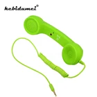 Телефонный ретро-телефон kebidumei 3,5 мм с защитой от излучения и регулируемым тоном, приемник сотового телефона, микрофон, наушники только для iPhone