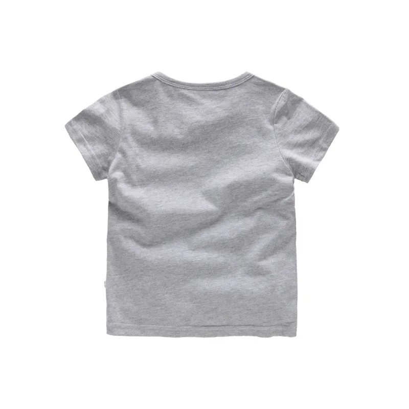 2019 летняя хлопковая футболка для девочек и мальчиков Детские футболки с принтом