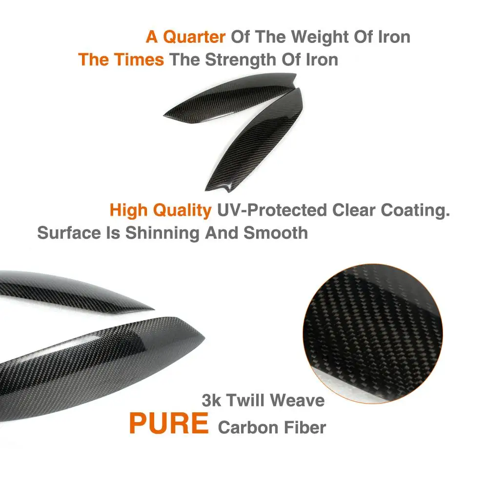 Carbon Fiber car front headlamps Eyelids Front Eyebrows For VW golf MK5 GTI 2005-2010 | Car Stickers