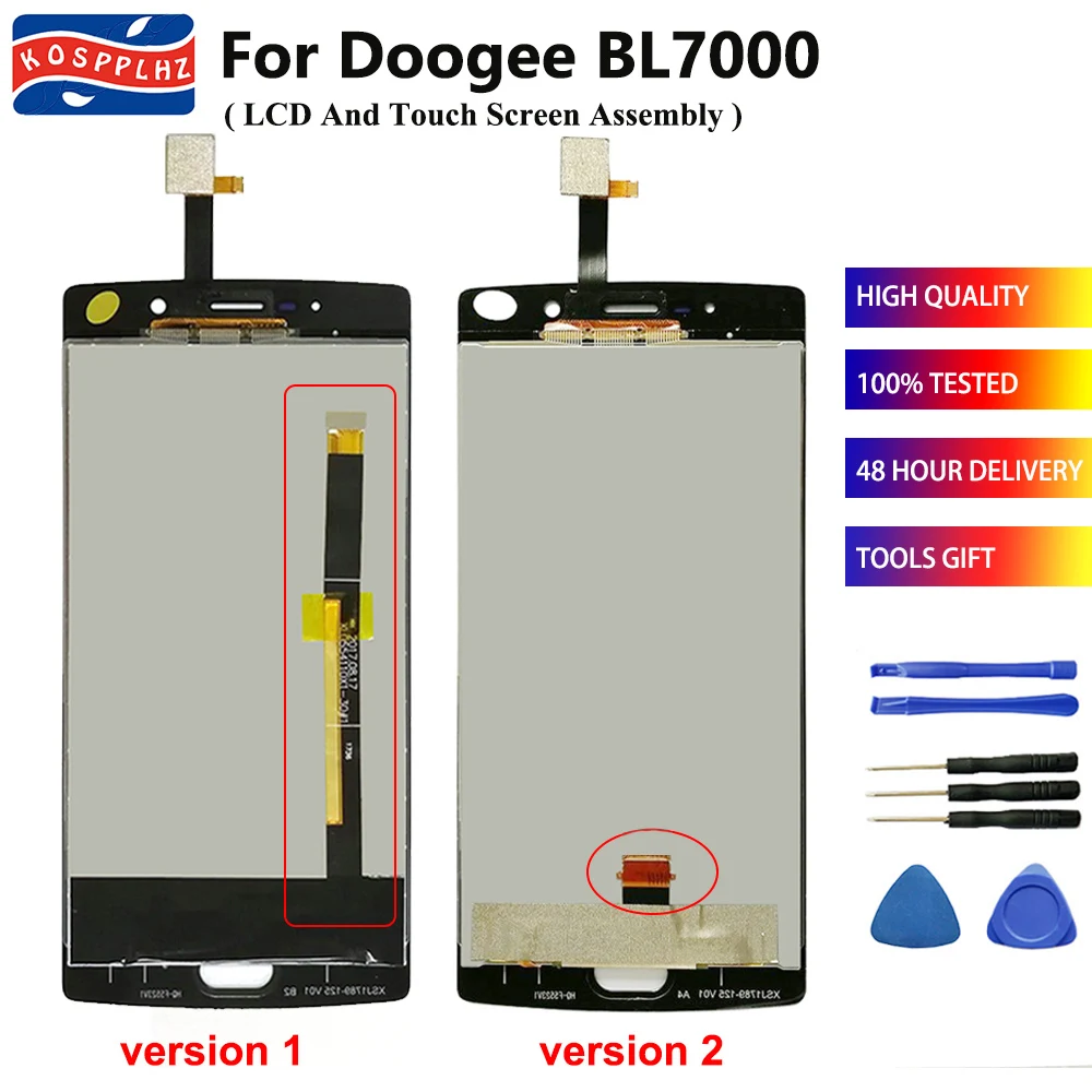 A + качественный ЖК дисплей 5 дюйма Для Doogee BL7000 быстрая замена оригинального