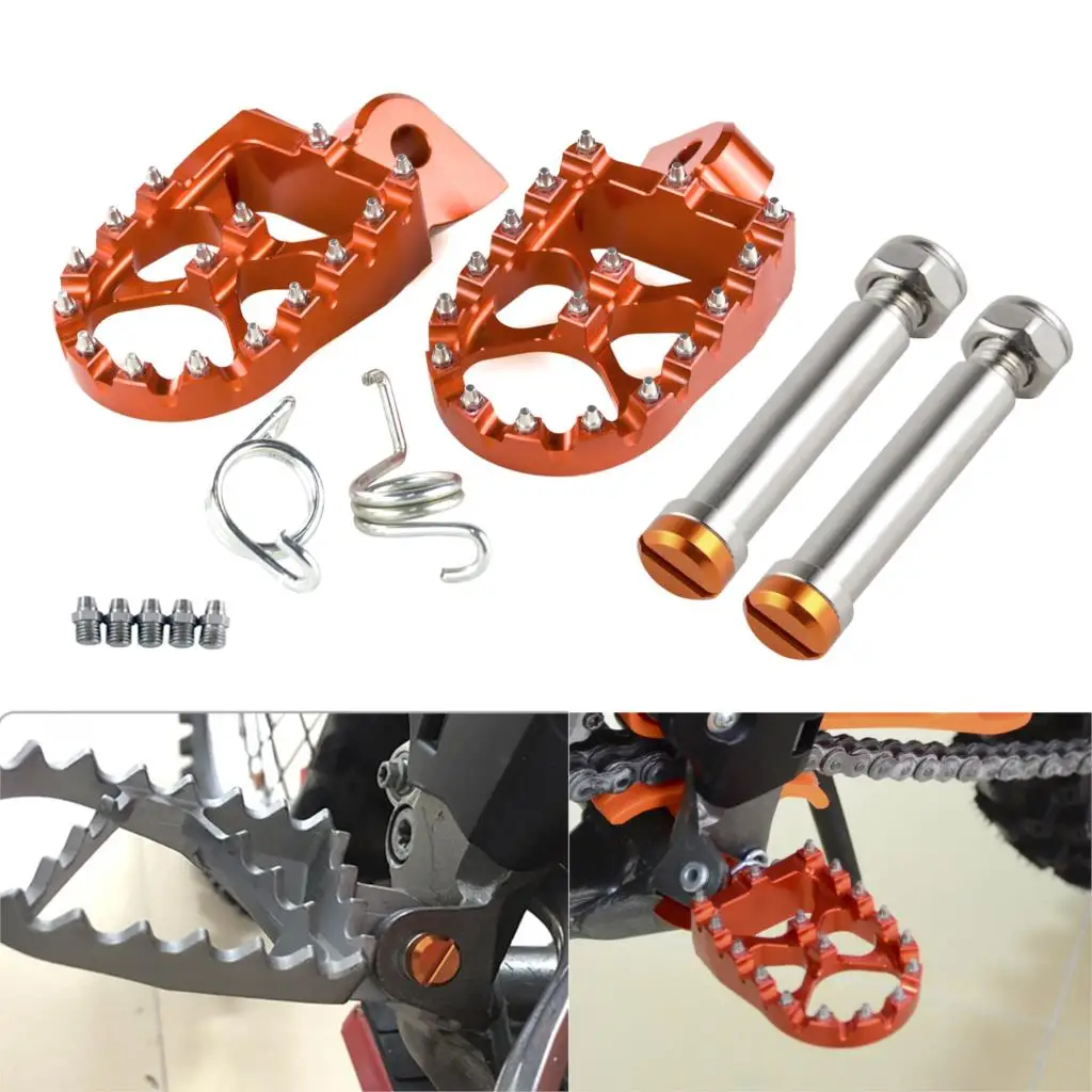 

CNC Footrest Foot Pegs & Pins For KTM 50 65 85 SX 125 200 250 300 350 450 500 530 SXF XC XCF EXC EXCF XCW XCFW FREERIDE 250 350