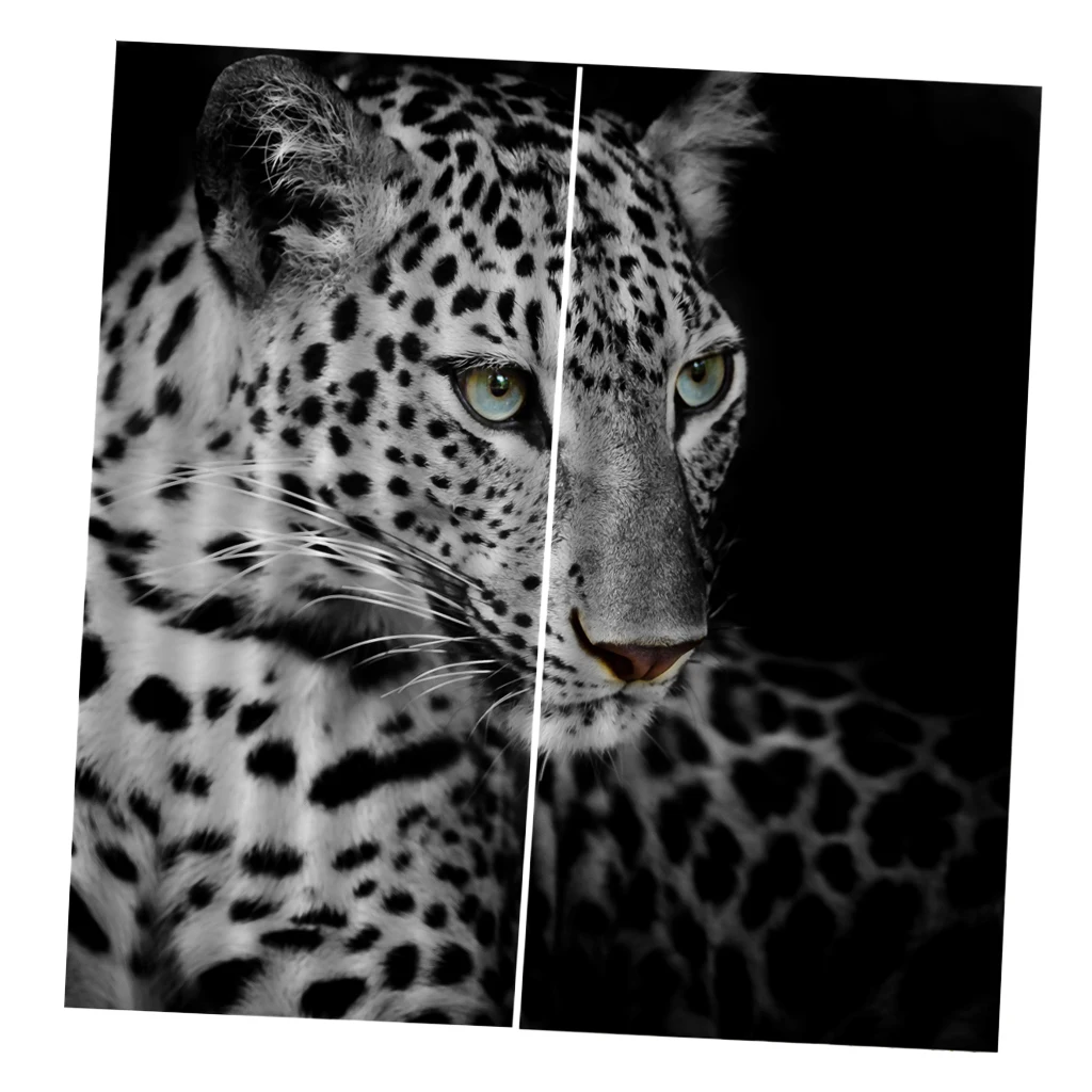 Snow Leopard 2 панели 3D печать оконная занавеска Животные Печать затемняющие занавески s Затемняющая драпировка с крючками для занавесок и кольцами - Цвет: Snow Leopard