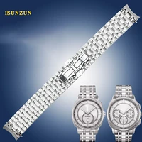 isunzun hot sale watch strap 20mm for tissot 1853 t059 silver colord durable stainless steel watch band for tissot t059507a528a