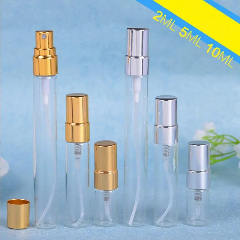 2ml 5ml 10ml high quality glass perfume spray atomizer bottles plastic Perfume Atomizer vials bottle F20171258