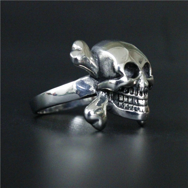 Прямая поставка размер 8-16 Крутое кольцо с маленькими крестовыми косточками и