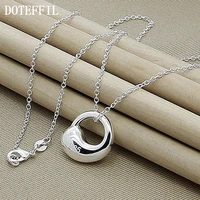 doteffil 925 sterling silver water droplets pendant necklace 18 inch chain for women wedding engagement party fashion jewelry