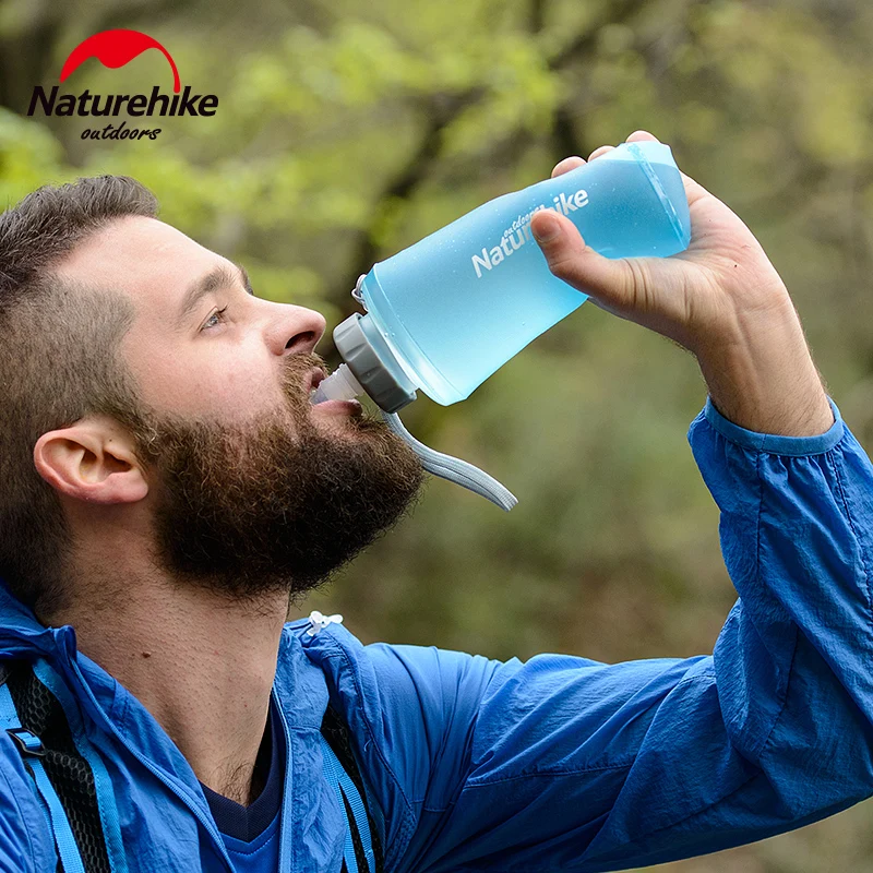 Спортивная бутылка NatureHike портативная силиконовая складная для воды занятий