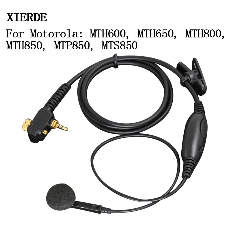 XIERDE для Motorola 1Pin Mic гарнитура MTP850 MTH850 радио наушники-вкладыши MTH800 MTP850 MTS850 MTH600 наушник