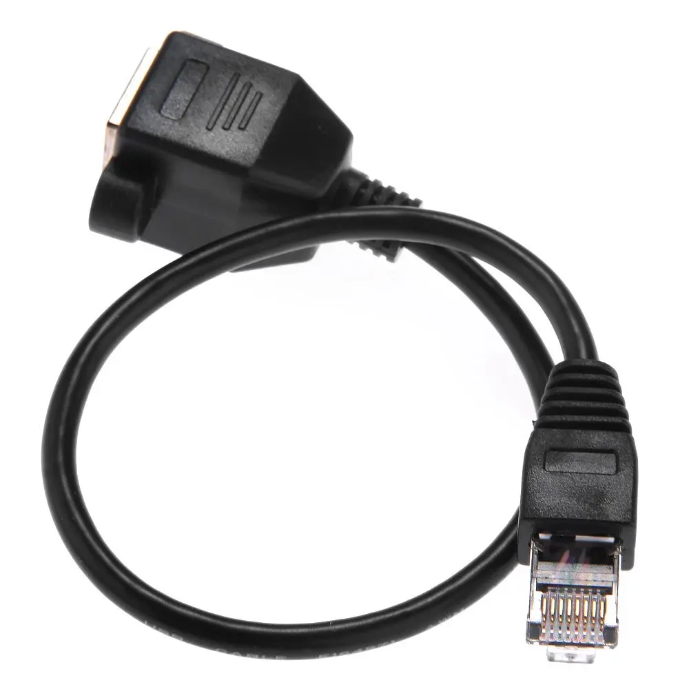 1 фут RJ45 штекер к гнезду винт Панель Крепление Ethernet LAN Сетевой удлинитель Кабель |