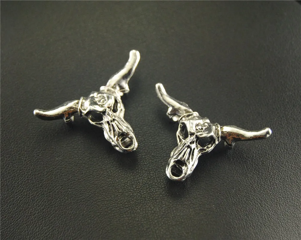 Ожерелье из бычьей головы 23 х34 мм 5 шт.|horn charm|charms jewelry makinghead charms |