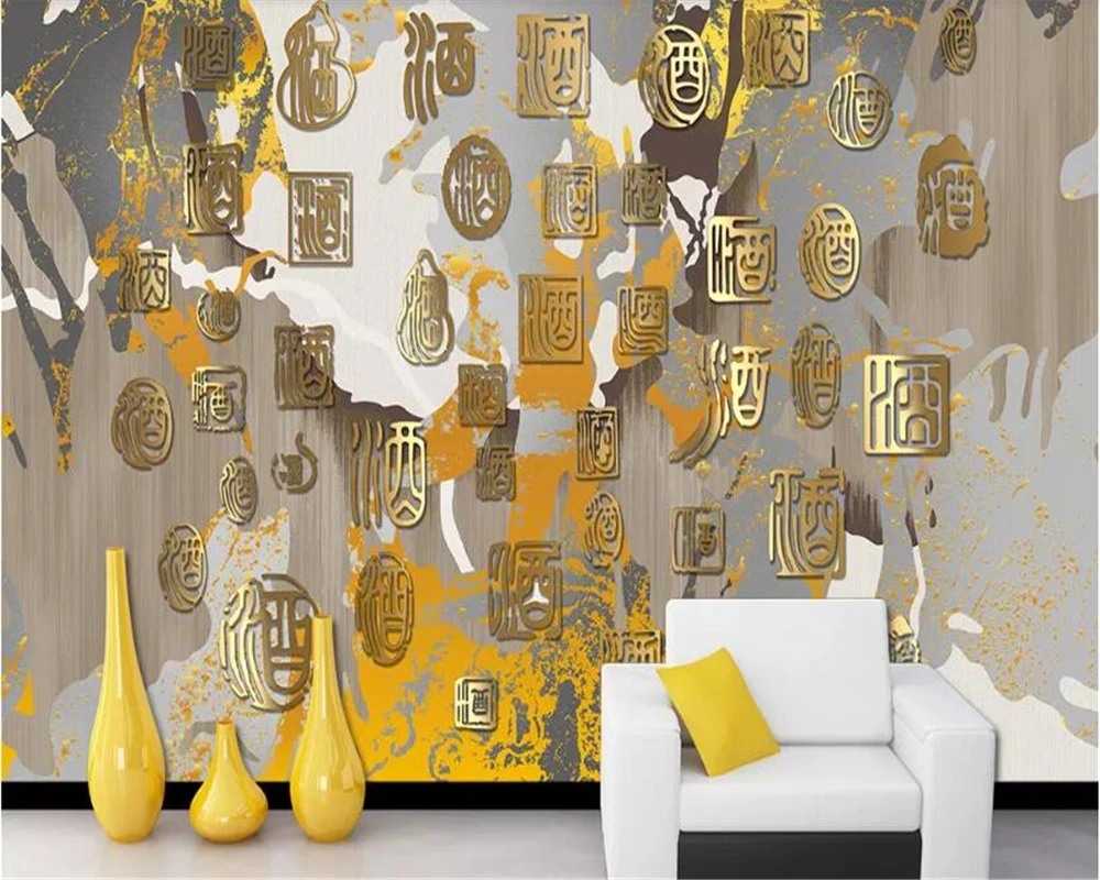 Beibehangwallpaper китайский ресторан отеля бар 3d обои для украшения дома оснастка фон