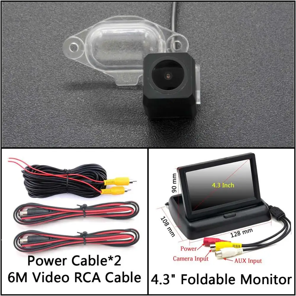 Cam N 4.3 inch Fold Full HD камера заднего вида для Nissan X-Trail Almera Pathfinder R50 Cefiro Avenir/Avenir Cargo/Expert автомобильный парковочный зеркальный монитор - Название цвета: Cam N 4.3 inch Fold