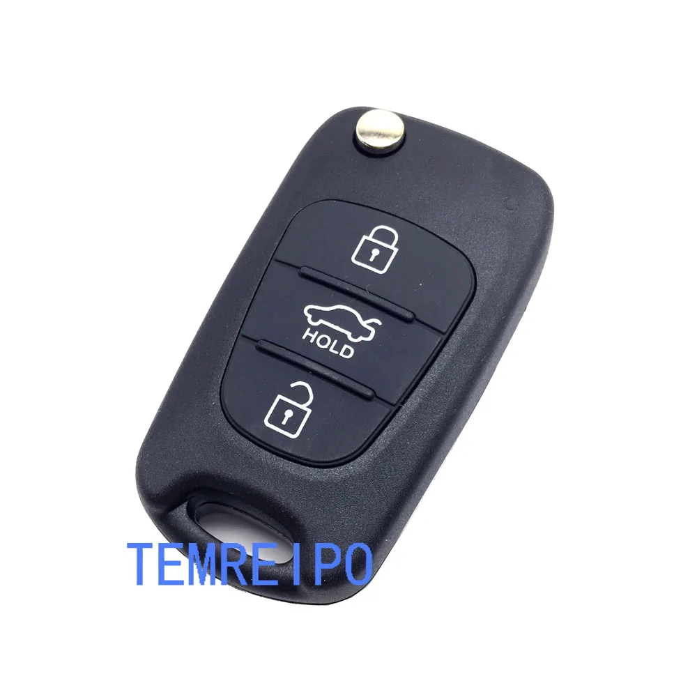 5pcs/lot 3 Buttons Uncut Blade Flip Remote Key Shell For HYUNDAI I30 IX35 Kia K2 K5 Car Keys Blank Case Cover | Автомобили и