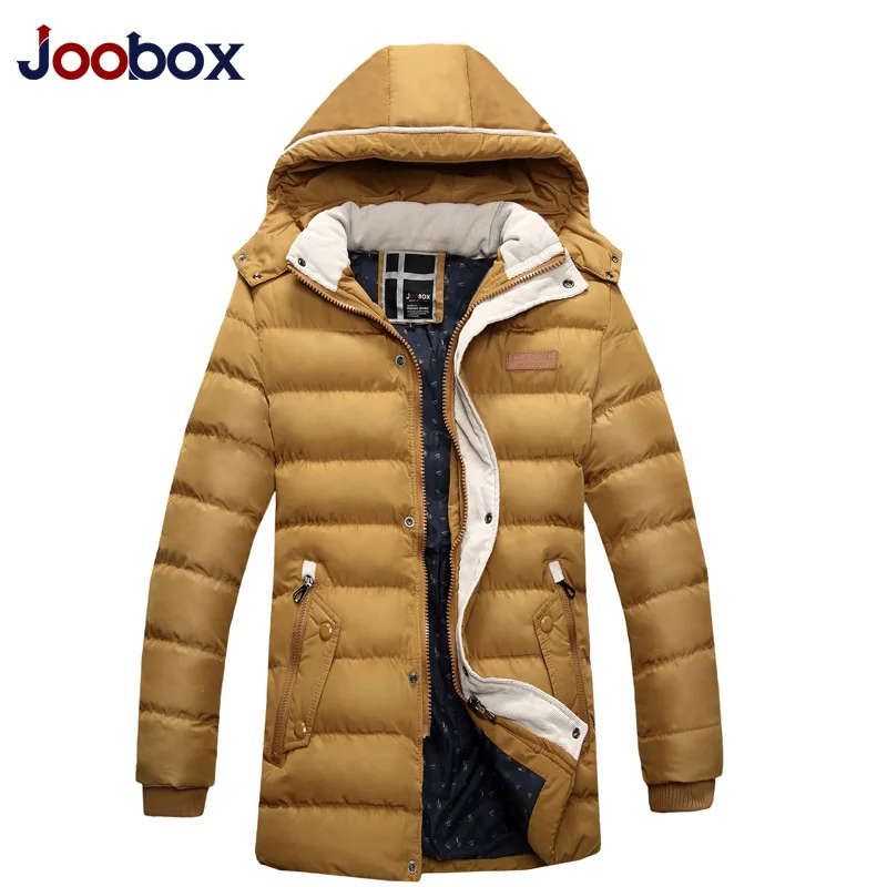 Joobox бренд зимняя куртка Для мужчин Повседневное Теплая Мода 2017 г. Подпушка парка
