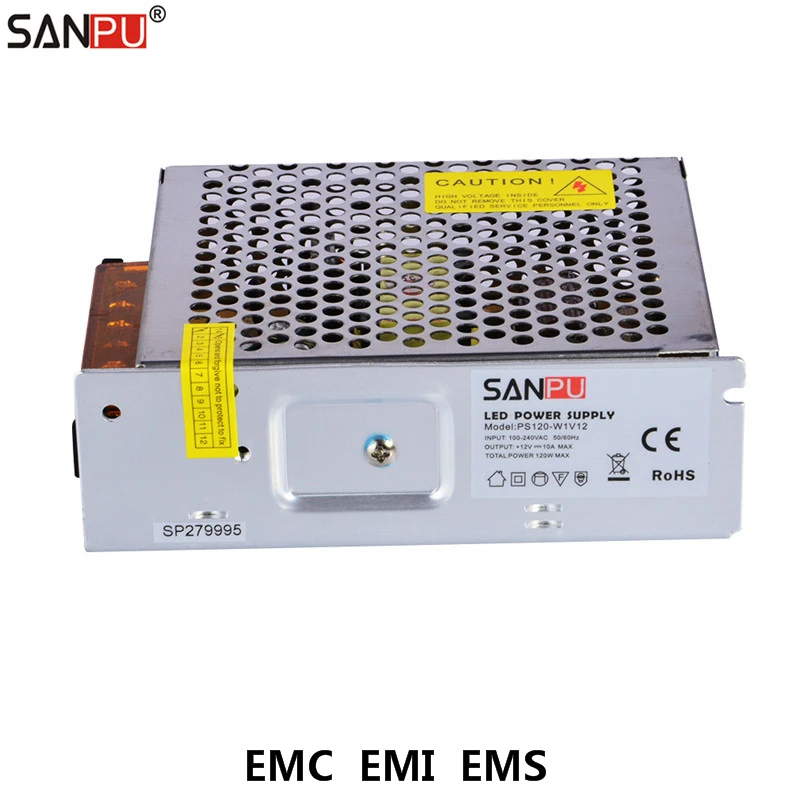 Импульсный источник питания SANPU EMC EMI 120 Вт 12 В 10 А постоянного тока светодиодный