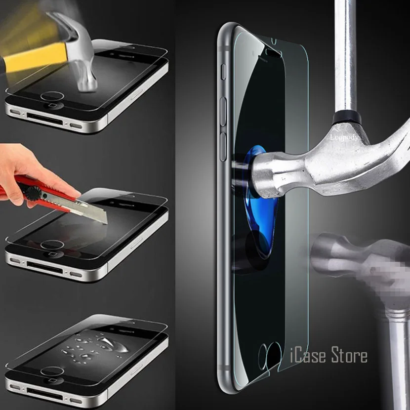 Pelicula де vidro Sklo закаленное стекло экран протектор защитный для iPhone 5 5S 5C SE 4 4S 6 S 7 plus