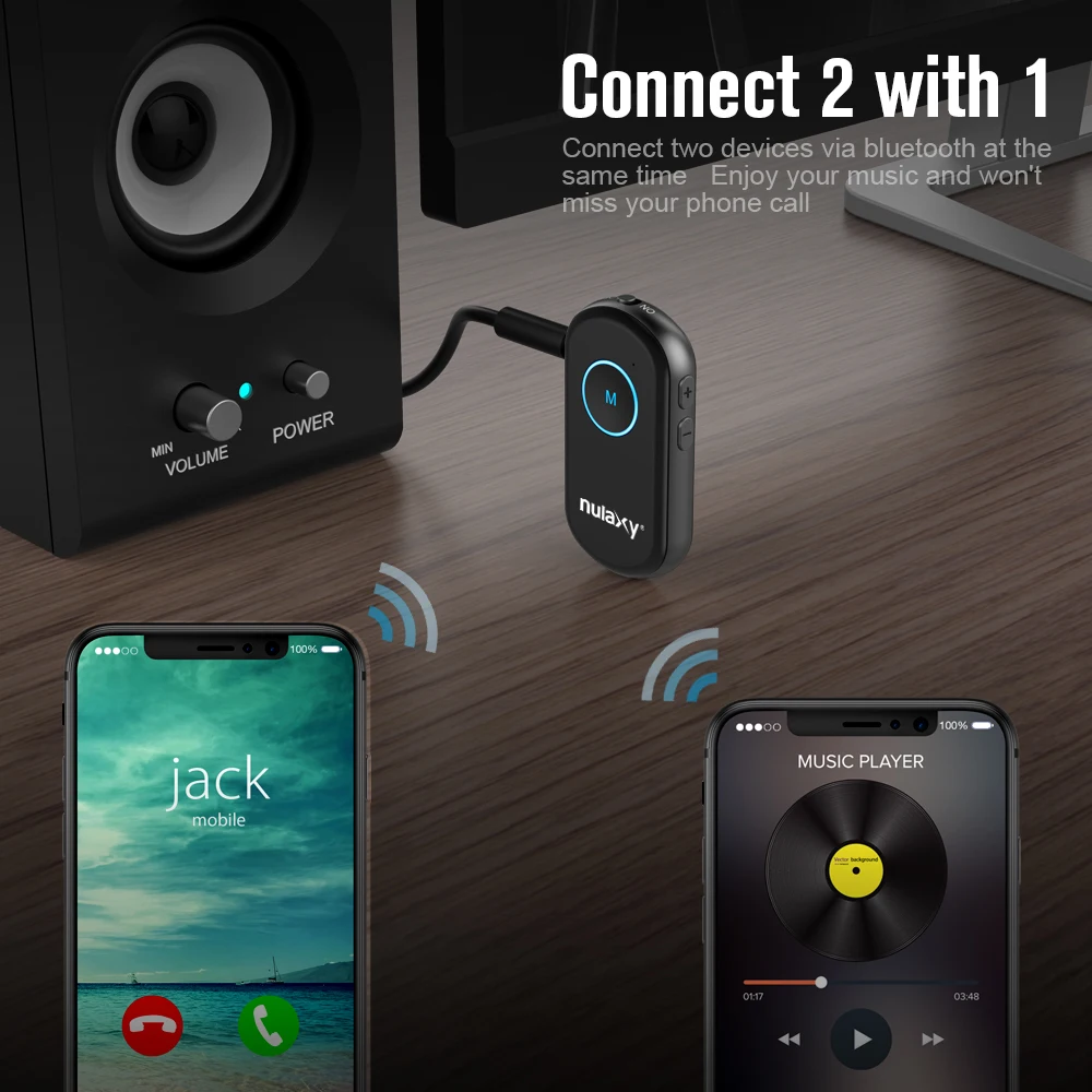 Nulaxy беспроводной bluetooth приемник FM Transmitt адаптер автомобильный кабель для входа