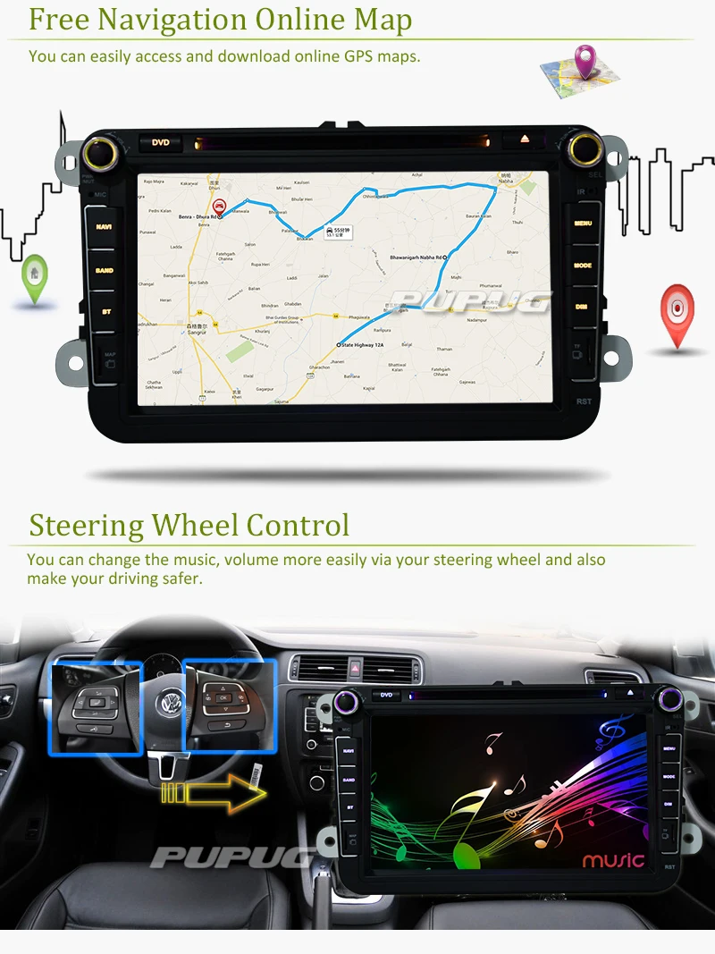 8 дюймов 2 din автомобильный DVD для Volkswagen/VW Гольф 4 5 6 touran passat B6 Sharan Jetta caddy транспортер