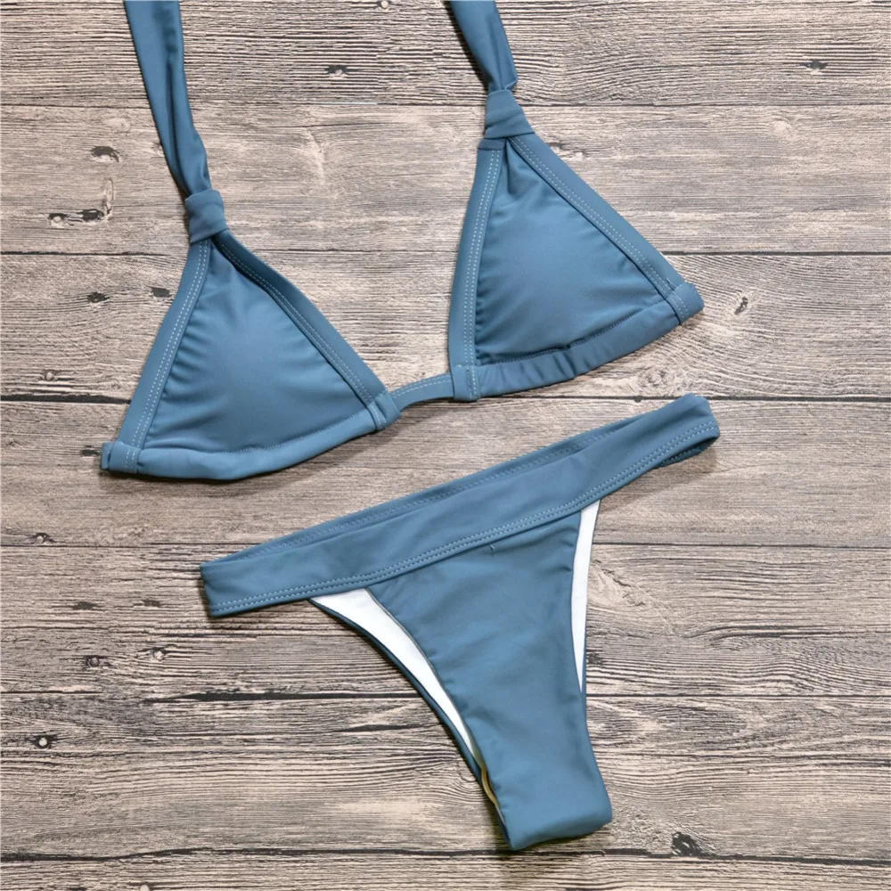 2019 Новый треугольный Купальник Раздельный женский купальник Бандаж Бикини Набор