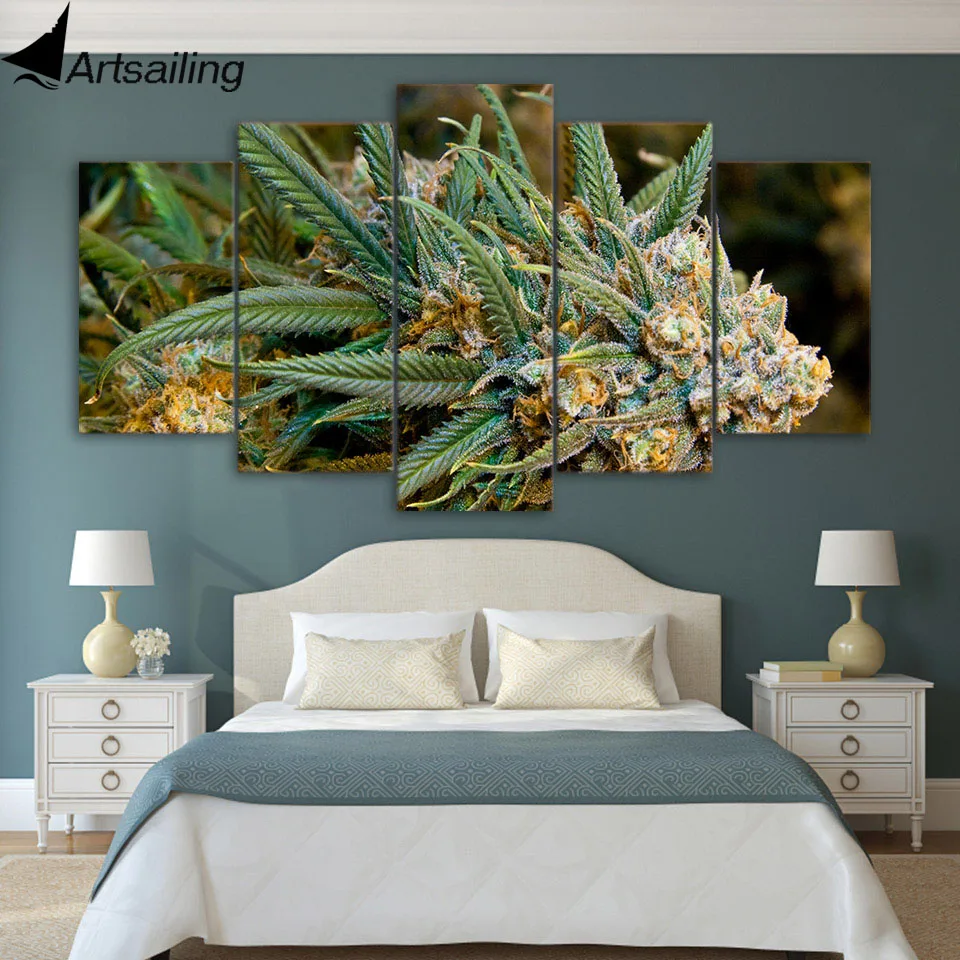 5 шт. холсте HD печати plantes плакат сорняков картина картины для гостиная стены