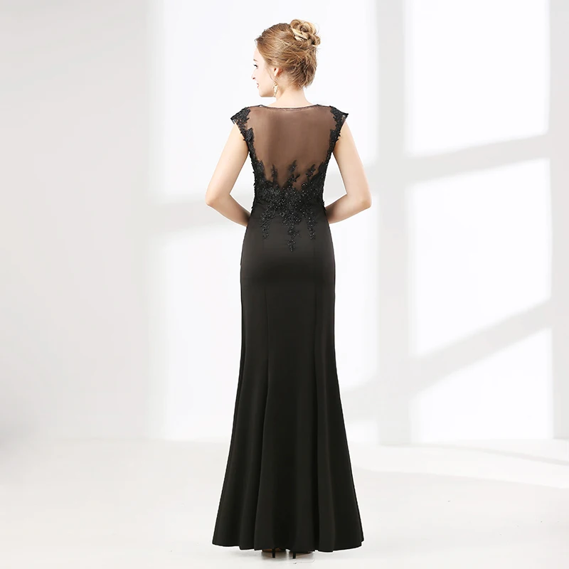Женское вечернее платье Forevergracedress черное кружевное русалки с