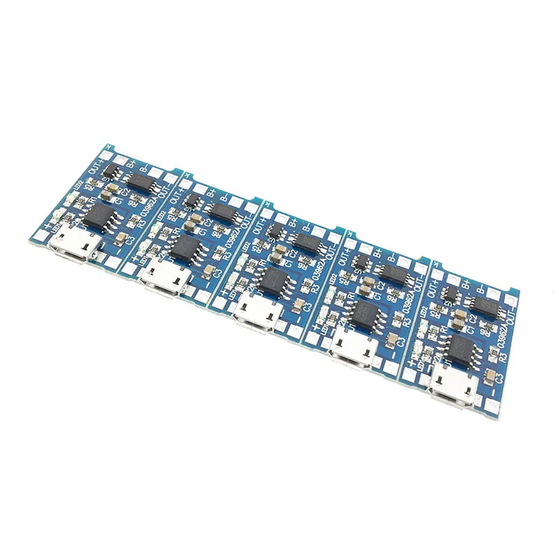50 шт. Micro USB 5 в 1A 18650 TP4056 модуль зарядного устройства литиевой батареи зарядная