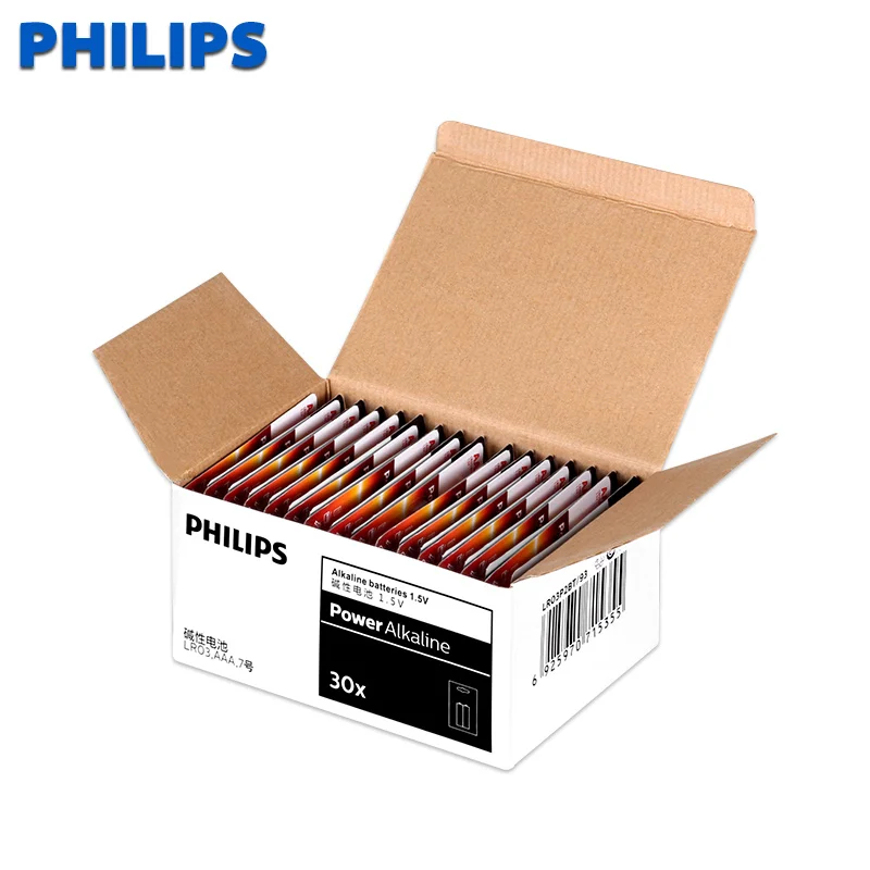 Philips 30 шт. высокая емкость 1 5 в сухие щелочные батарейки мощная Взрывозащищенная