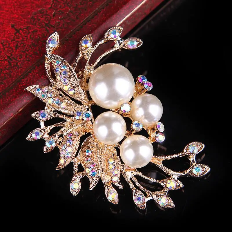 Женская Брошь бант с искусственным жемчугом в винтажном стиле|brooches for women|bow