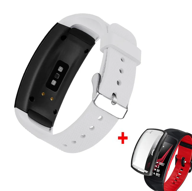 Color23 2 в 1 сменные браслеты для samsung gear Fit 2 Pro Band силиконовый ремешок для часов+ чехол для samsung Fit 2 SM-R360 ремешок - Цвет: Color23