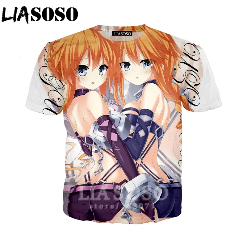 LIASOSO Summer New Fashion Men Women Sweatshirt 3D Print Anime Date a Live T Shirt Short Sleeve Top Harajuku Pullover A217-03 | Мужская