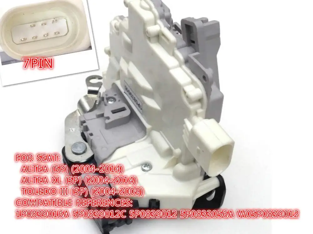REAR RIGHT Для Volkswagen MK5 EOS SEAT Leon 1 P зд Altea Toledo передний левый дверной замок-щеколда/внутренний и внешний створчатый распашный дверь замок привод 1P1837015 1P1837015A - Цвет: REAR RIGHT