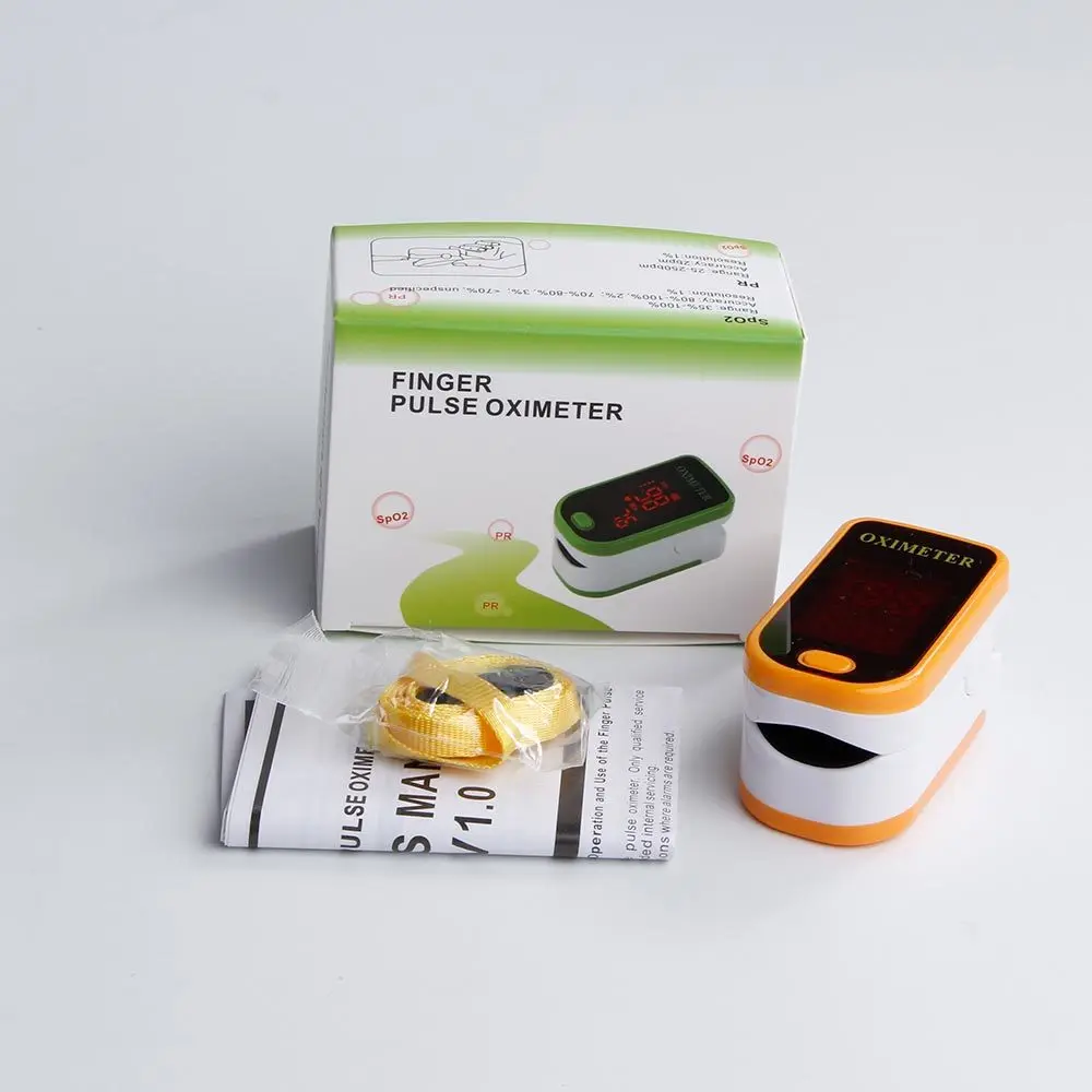 box orange Портативный оксиметр, медицинское оборудование, Оксиметры на пальцы, lcd монитор сердечного ритма, прибор для измерения давления, Saturometro - Цвет: box orange