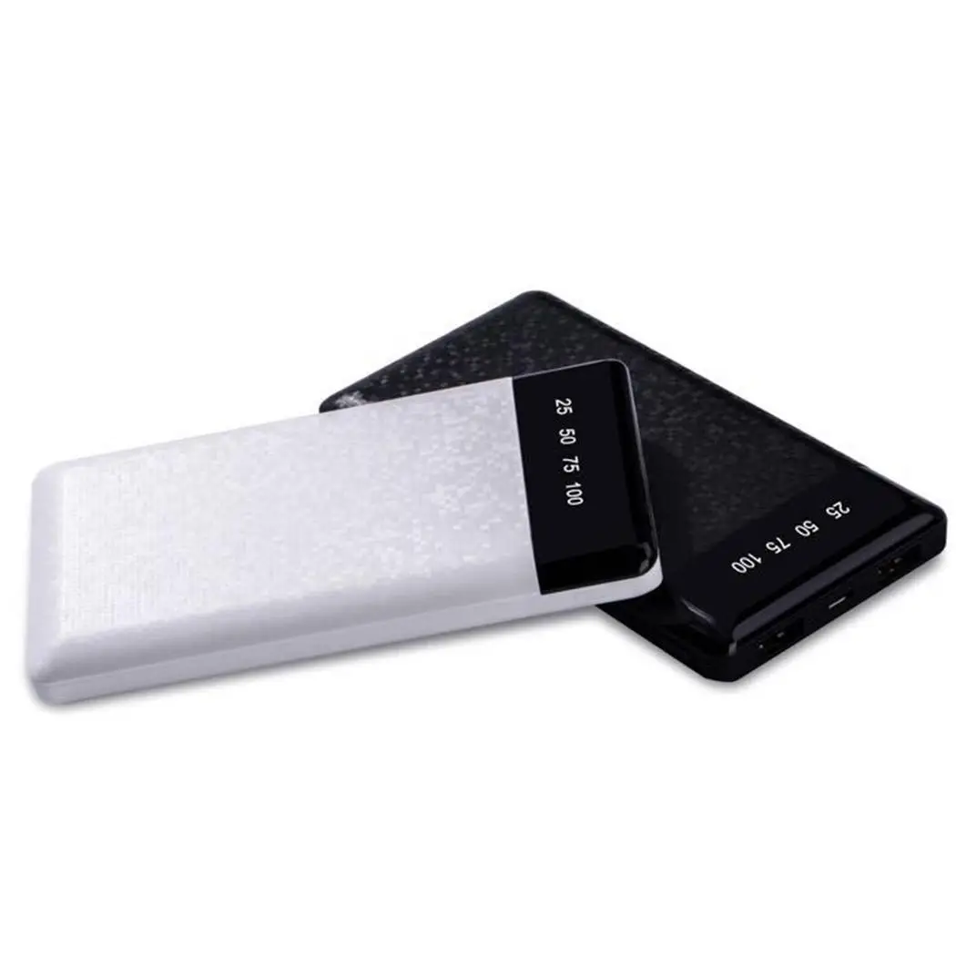 20000 mAh power Bank ультратонкий полимерный внешний аккумулятор с двумя usb-портами внешний аккумулятор светодиодный дисплей для iPhone X XS Max Xiaomi samsung