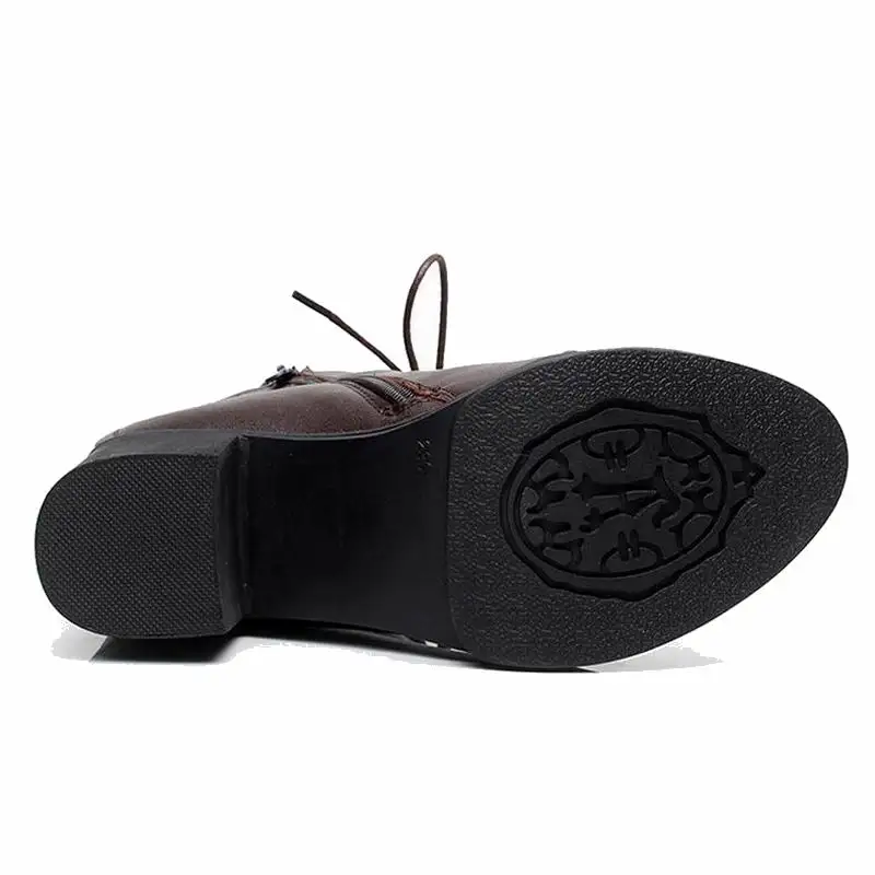 Ботинки женские демисезонные на шнуровке из натуральной кожи 33 42|genuine leather boots|martin