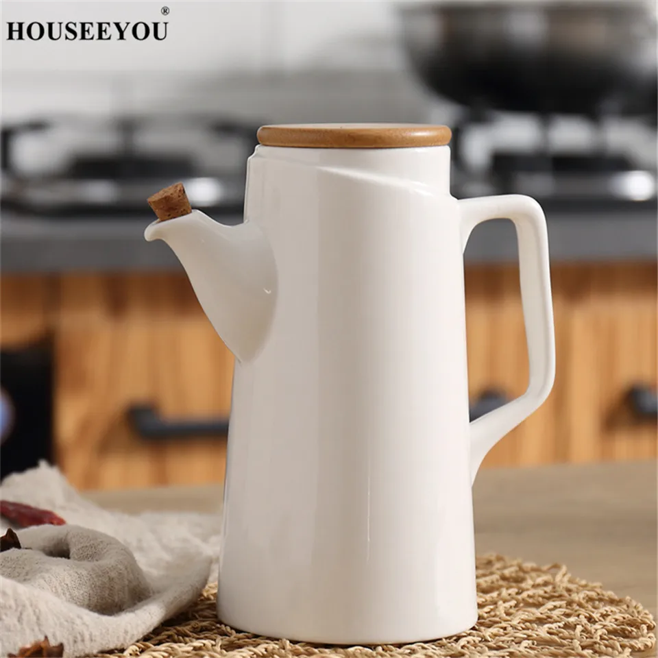 HOUSEEYOU Φ Cruets стеклянная бутылка для масла с защитой от протечек соевые поддоны