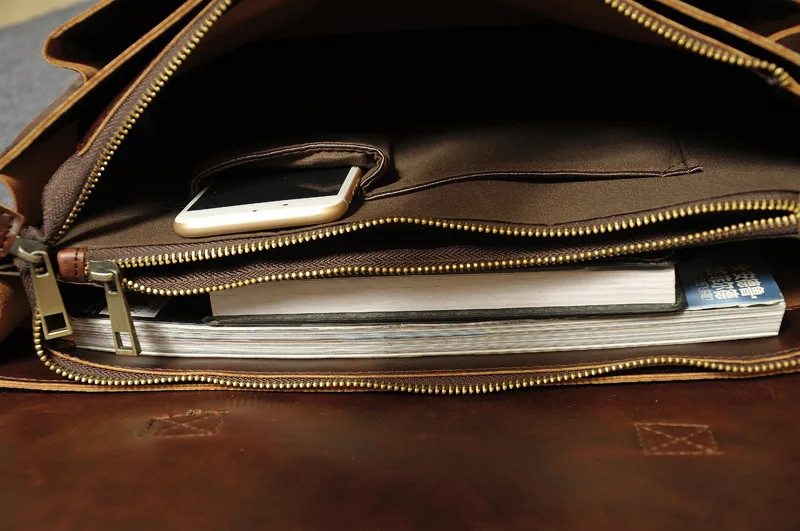 YULYYE New High Quality Business Leather Bag Men Briefcase Men's Messenger Bags 14&quot Laptop Luxury Lawyer Handbag |