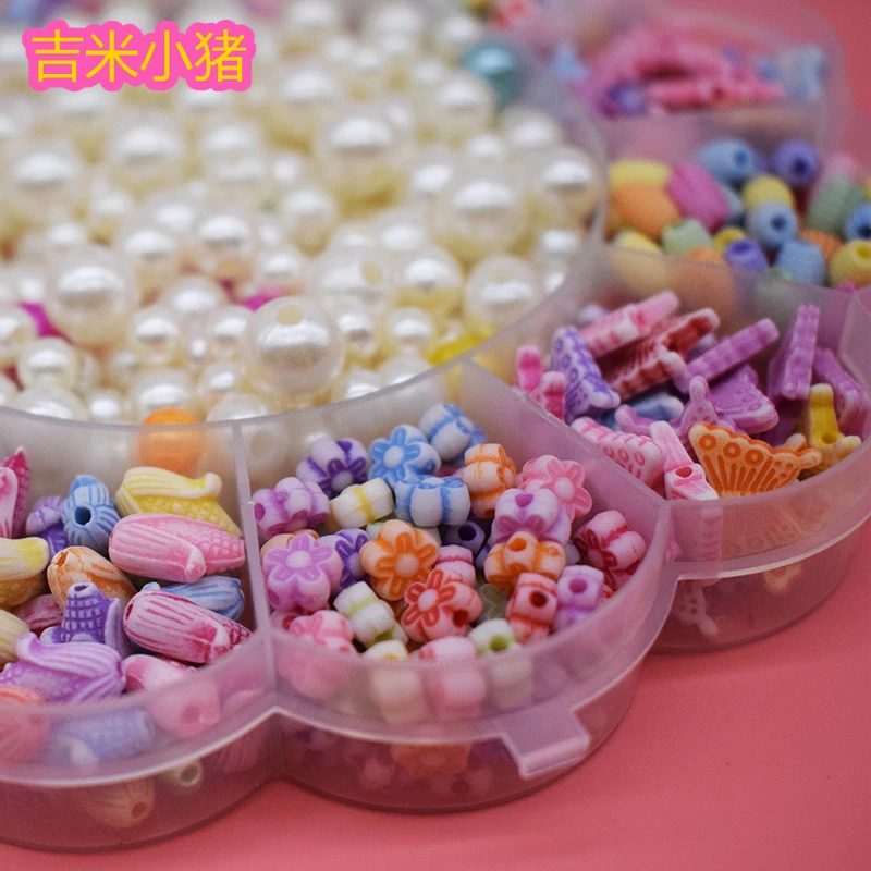 13 узоров бусины игрушки для детей Девочка Подарочная коробка DIY игрушка, обучающая завязывать шнурки ювелирные изделия браслет рукоделие ручной работы малыш материал игрушка для творчества