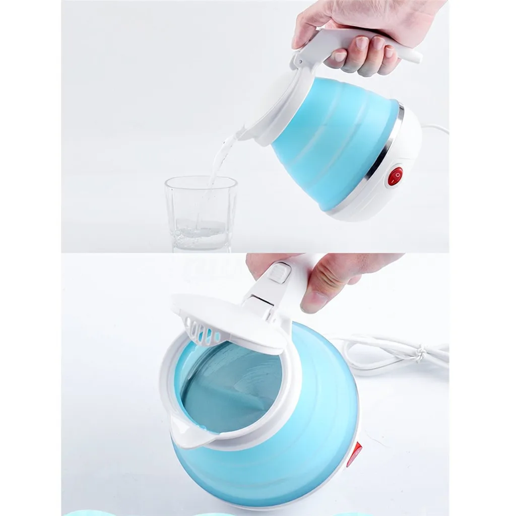 Портативный складной силиконовый Электрический чайник вареная вода Чайник