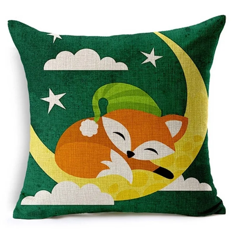 Comwarm Лето милый мультфильм авантюрный спальный лиса подушки уютный семья для