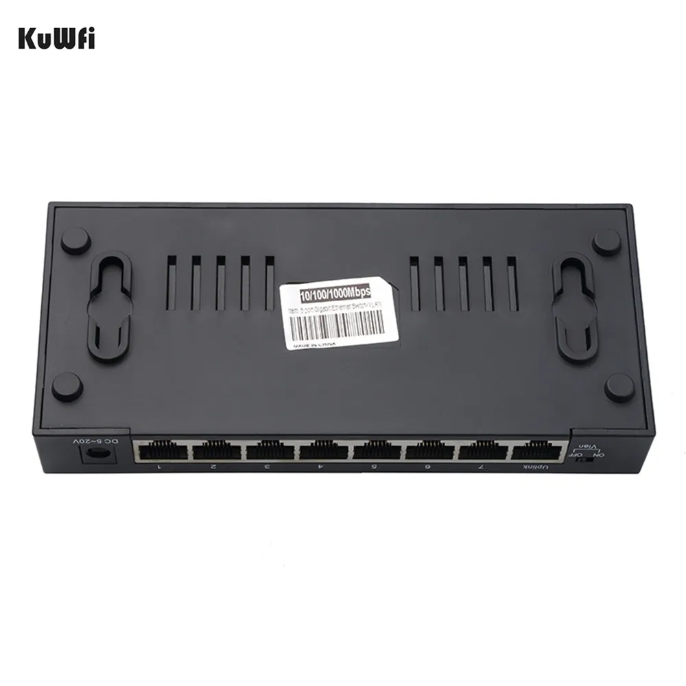 KuWFi 8 портов сеть Swithch 10/100/1000 гигабит Ethernet сетевой коммутатор Lan концентратор