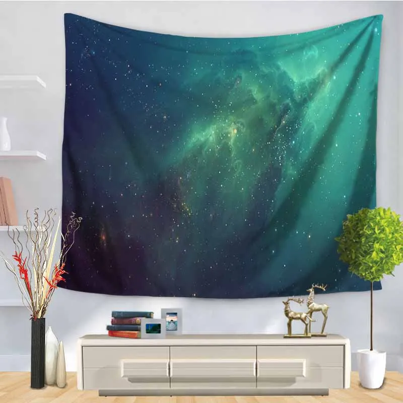 Color 7 Lannidaa звездное небо Звезда гобелен с Луной стене висит Вселенная стены ткань печатные гобелены картина одеяло для пикника Коврик занавес - Цвет: Color 7