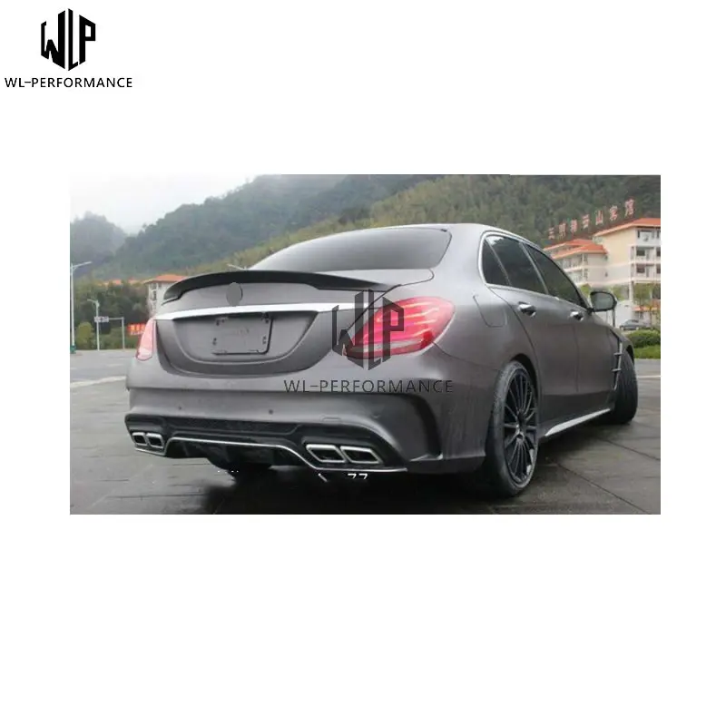W205 Карлссон тип задний спойлер крыло кузова автомобиля Комплект для Mercedes Benz C Class 4
