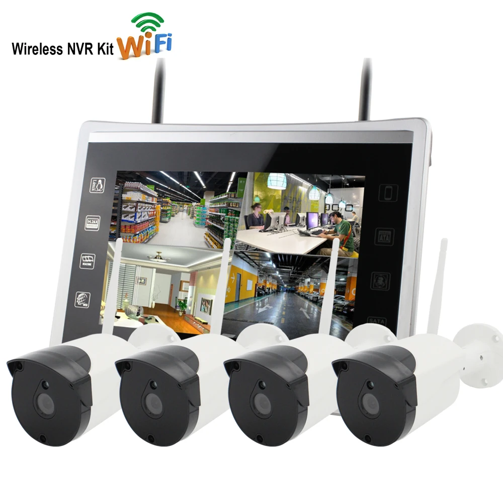 4CH HD WiFi Беспроводная система безопасности камера DVR комплект 960P CCTV WIFI Открытый Full