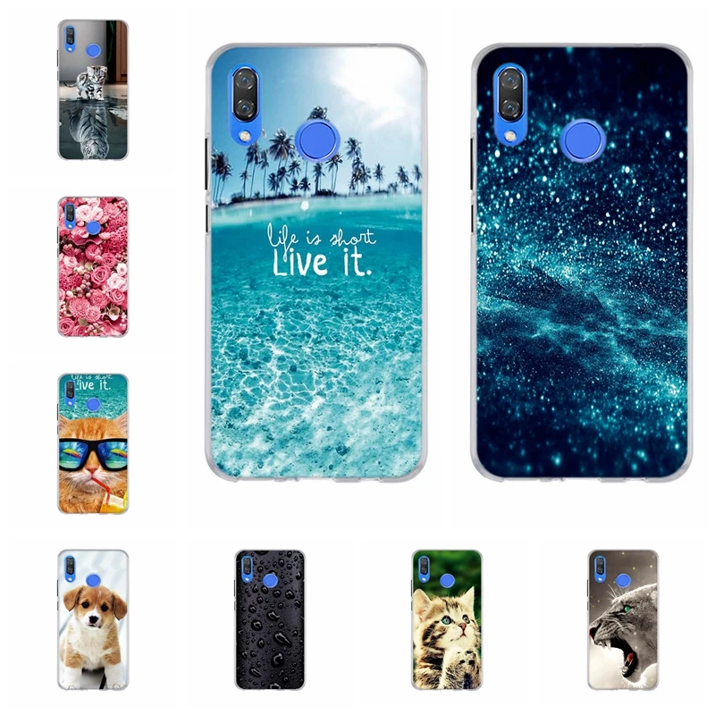 Роскошный чехол для Huawei Nova 3 мягкий силиконовый из ТПУ телефона оболочка чехлы