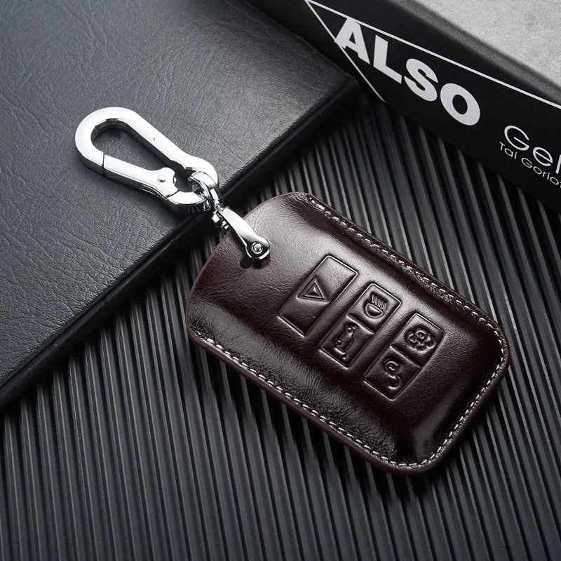 Кожаный чехол для брелка с ключом Land Rover 2018 Range Sport New Discover 5 ключ держатель перчатки