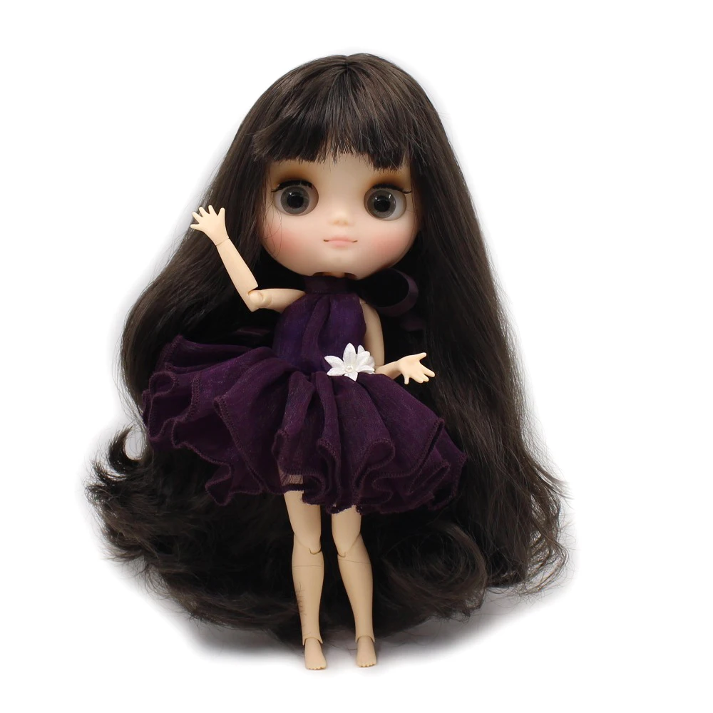 Фабрика middie blyth кукла 1/8 20 см черные волосы с челкой/бахрома совместное тело