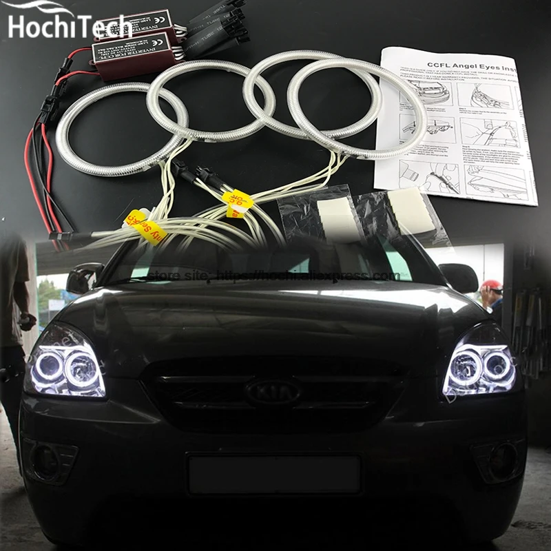 Отличный комплект HochiTech CCFL ангельские глазки ультраяркое освещение фар для Kia Carens