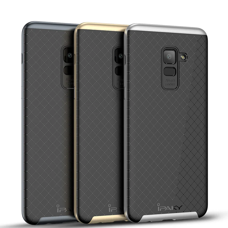 IPaky чехол для samsung Galaxy a8 2018 Coque PC рамка + силиконовая задняя крышка Plus чехлы |