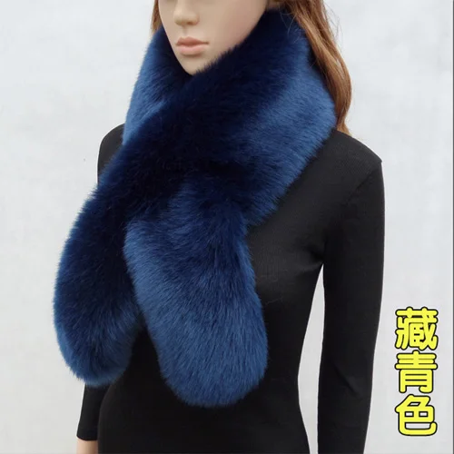 Новый шарф из искусственного кроличьего меха супермягкий воротник длинный