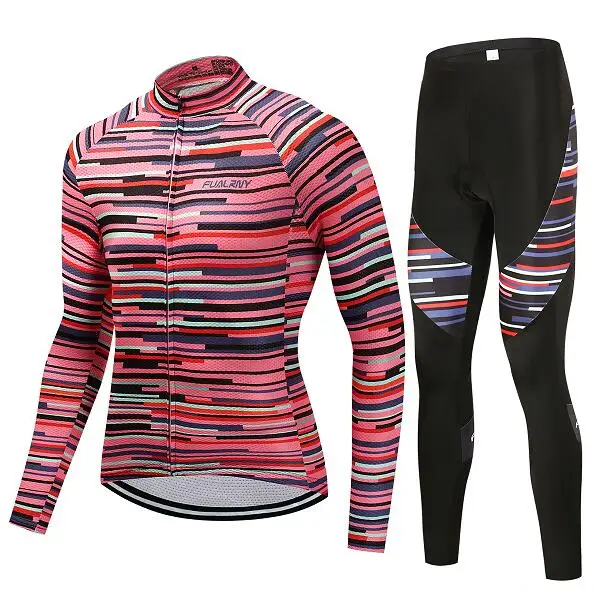 jersey and pants Зимняя велосипедная одежда, мужская термальная флисовая велосипедная Джерси, набор, профессиональный костюм для триатлона, комплект для горного велосипеда, Униформа, одежда, наряд, Майо - Цвет: jersey and pants